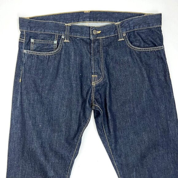 Carhartt WIP Buccaneer Rigid Denim Jeans. Dark Wash. Size 34 x 32 - Picture 3 of 16